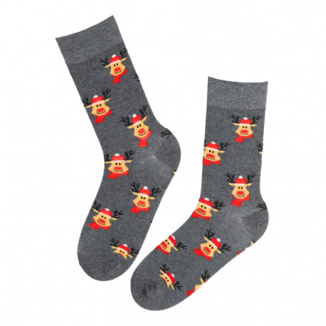 SOKISAHTEL KRISTJAN hallid põhjapõtradega puuvillased sokid 446