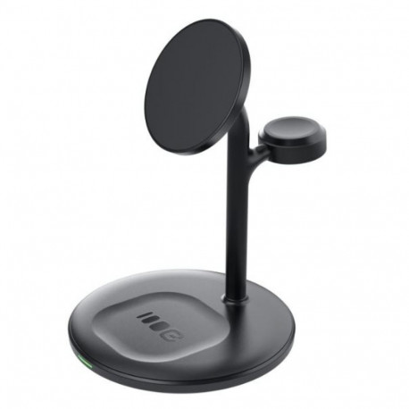 Green Cell juhtmevaba laadija MagScape 3in1 MagSafe, must