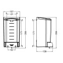 MEDICLINICS DJ0020F Muilo Dozatorius, Abs, Juodas, 1,1 L