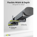Universal Soundbar Wall Mount, black secure, discreet mount with padded feet for all common soundbar