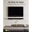 Universal Soundbar Wall Mount, black secure, discreet mount with padded feet for all common soundbar