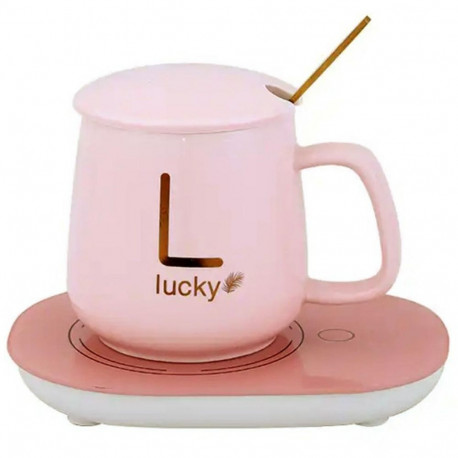 DA27B elektriline roosa tassisoojendaja + tass