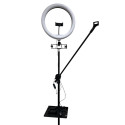 iLike S14 LED 30W Selfie 36cm Rõngas Valgus Lamp + Statif 2.1m + Rakendus ja 3x telefon / Mikrofonih