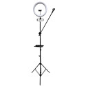 iLike S12 LED 20W Selfie 31cm Ring Light Lamp + Tripod Stand 2.1m + Shelf & 3x phone / Mic Holder Mu