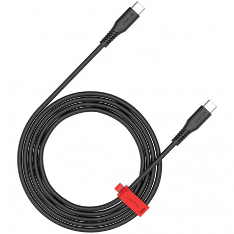 Canyon cable USB-C - USB-C 60W 2m, black (CC60SC)
