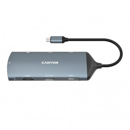 CANYON hub DS-15 8in1 4k USB-C Dark Grey