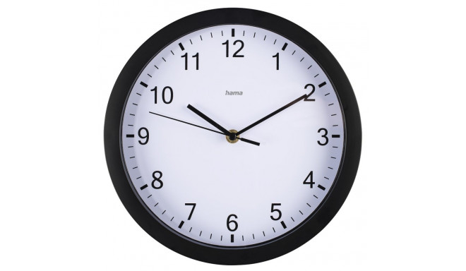 Hama 00186338 Wall clock Pure 25cm Quiet Black