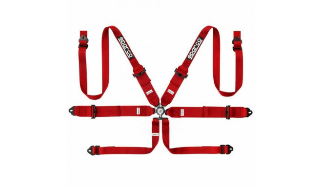 Harness with 6 fastening points Sparco Red