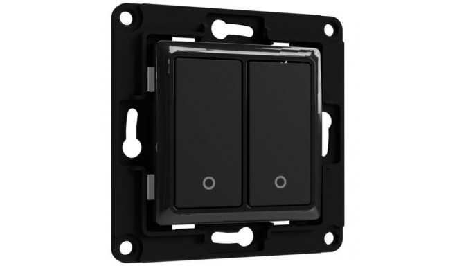 "Shelly Accessories ""Wall Switch 2"" Wandtaster 2-fach Schwarz"