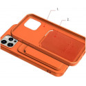 Hurtel case Card Case Silicone Wallet Apple iPhone 13 mini, orange