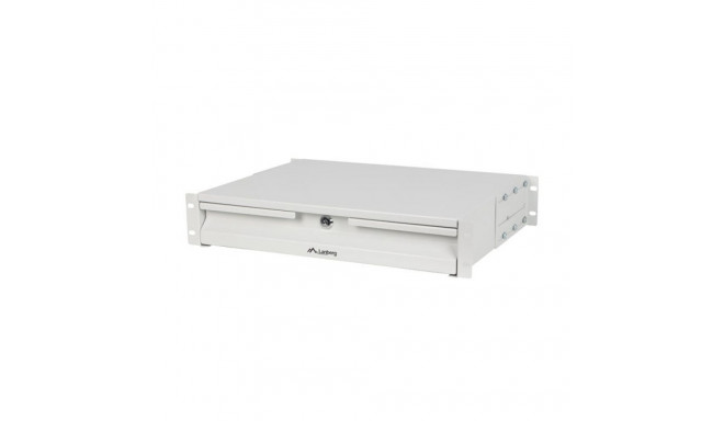 19" DRAWER 2U/483X360MM MAX LOAD CAPACITY UP TO 90KG 4 POINT ASSEMBLY GREY LANBERG