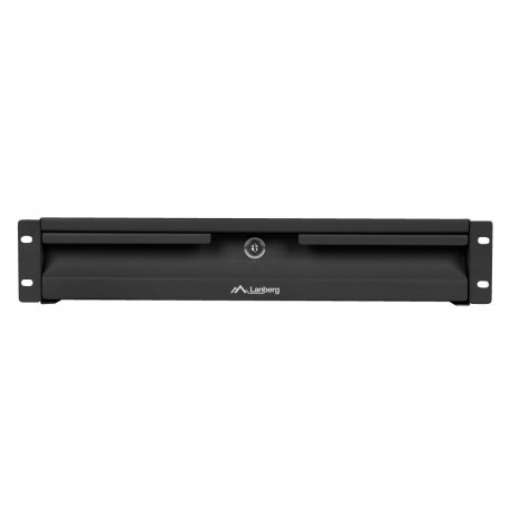 19" DRAWER 2U/483X360MM MAX LOAD CAPACITY UP TO 90KG 4 POINT ASSEMBLY BLACK LANBERG