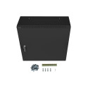 RACK CABINET 19" WALL-MOUNT 6U+3U/540X200 LOW-PROFILE BLACK LANBERG (ASSEMBLED)