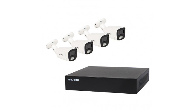 78-670# Poe kaameravalve komplekt Blow 4x5MP 1TB BL-KI5B4/POE/1TB 4x torukaamerad 5MP HDD kõvaketas 