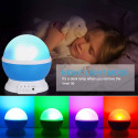 Elight L1 2in1 Rotējošs Zvaigžņu debesu projektors un Nakts lampa ar 4x AAA / USB vadu Melns