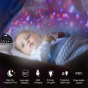 Elight L1 2in1 Rotējošs Zvaigžņu debesu projektors un Nakts lampa ar 4x AAA / USB vadu Melns