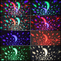 Elight L1 2in1 Rotējošs Zvaigžņu debesu projektors un Nakts lampa ar 4x AAA / USB vadu Melns