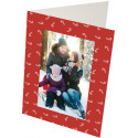 Adventa Christmas card with 10x15cm photo pocket, red