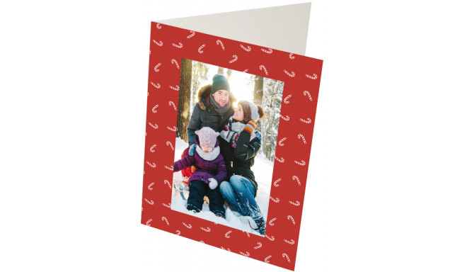 Adventa Christmas card with 10x15cm photo pocket, red