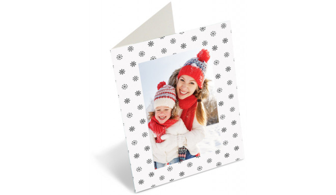 Adventa Christmas card with 10x15cm photo pocket, white