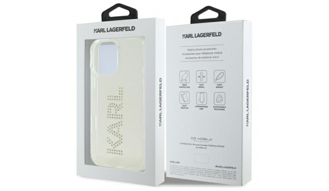 Karl Lagerfeld KLHCP16XHKLSTDCT iPhone 16 Pro Max 6.9" läbipaistev kõvakorpus IML rhinestones logo