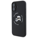 Karl Lagerfeld KLHMP16SSKCHTCK iPhone 16 6.1" black/black hardcase Silicone Karl&Choupette Heads Mag