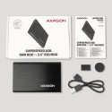 AXAGON kruvivaba alumiiniumist USB 3.2 Gen 1 - SATA 6G väline karp 2.5" SSD/HDD jaoks