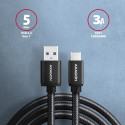 AXAGON Andmeside- ja Laadimiskaabel | BUCM3-AM20AB | USB Type-C - USB Type-A