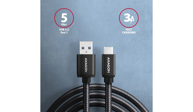 AXAGON andmeside- ja laadimiskaabel | BUCM3-AM20AB | USB Type-C – USB Type-A