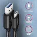 AXAGON Andmeside- ja Laadimiskaabel | BUCM3-AM20AB | USB Type-C - USB Type-A