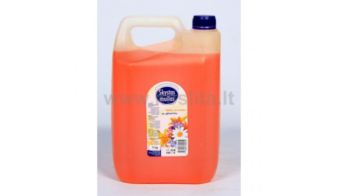 Soap, liquid, with glycerin, floral fragrance  5l