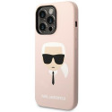 Karl Lagerfeld KLHCP14XSLKHLP iPhone 14 Pro Max 6.7" hardcase pink Silicone Karl`s Head