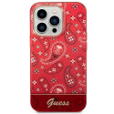 Guess GUHCP14LHGBNHR iPhone 14 Pro 6.1" punane/kõva ümbris Bandana Paisley mustriga
