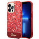 Guess GUHCP14LHGBNHR iPhone 14 Pro 6.1" punane/kõva ümbris Bandana Paisley mustriga