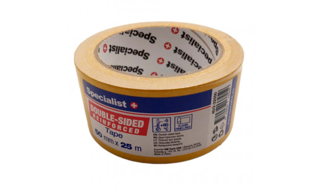 SPECIALIST+ double-sided reinforced adhesive tape, 50 mm x 25 m