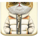 Nimmy iPhone 16 6.1" case khaki Cool&Cute 2.0 Cat