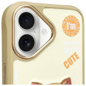Nimmy iPhone 16 6.1" case khaki Cool&Cute 2.0 Cat