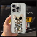 Nimmy iPhone 15 Pro Max 6.7" ümbris hall/pruun Klaas Koer Prillidega