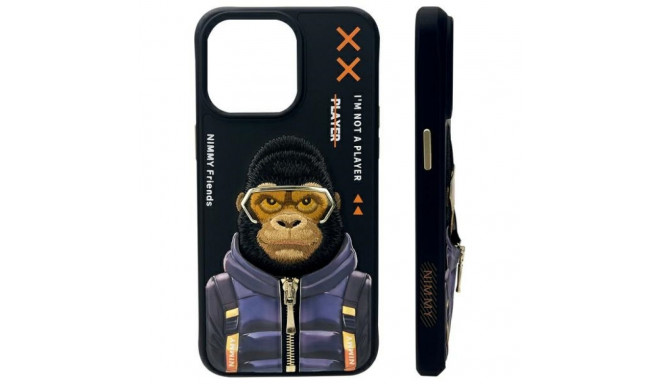 Nimmy ümbris iPhone 15 Pro 6.1" must Cool&Cute 2.0 Monkey