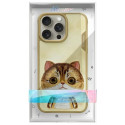 Nimmy kaitseümbris iPhone 15 Pro Max 6.7" khaki Big Eyed Pet 2.0 kass