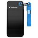 Verbatim 2TB SSD Võtmehoidja USB 3.2 Gen.2 Kaabliga Must-Sinine 32195