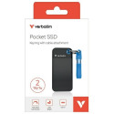 Verbatim 2TB SSD Võtmehoidja USB 3.2 Gen.2 Kaabliga Must-Sinine 32195