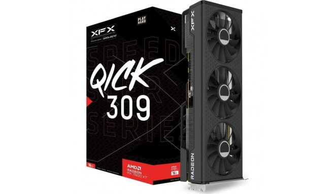 XFX Speedster QICK 309 Radeon RX 7600 XT 16GB GDDR6 Graphics Card (RX-76TQICKBP)