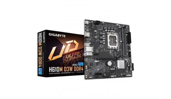 GIGABYTE H610M D3W DDR4 Motherboard - Supports 14th Gen. Intel Core CPUs, 5+1+1 phases VRM, up to 32