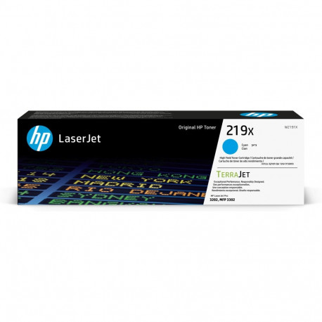 "HP 219X High Yield Cyan Original LaserJet Toner Cartridge"