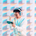 "Logitech A30 - WHITE/PURPLE - EMEA"