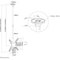 "Neomounts Deckenhalterung für Flachbildschirme/Fernseher bis 75"" 50KG FPMA-C340BLACK"