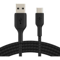 "Belkin USB-C/USB-A Kabel ummantelt, 15cm, schwarz"