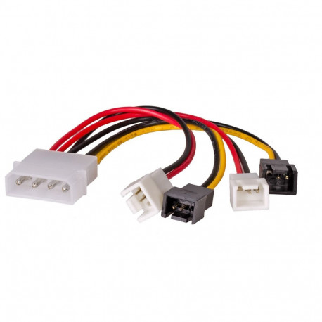 Adapter koos kaabliga Akyga AK-CA-34 Molex (m) | 2x 3-poolne 12V (m) | 2x 3-poolne 5V (m) 4x 15cm