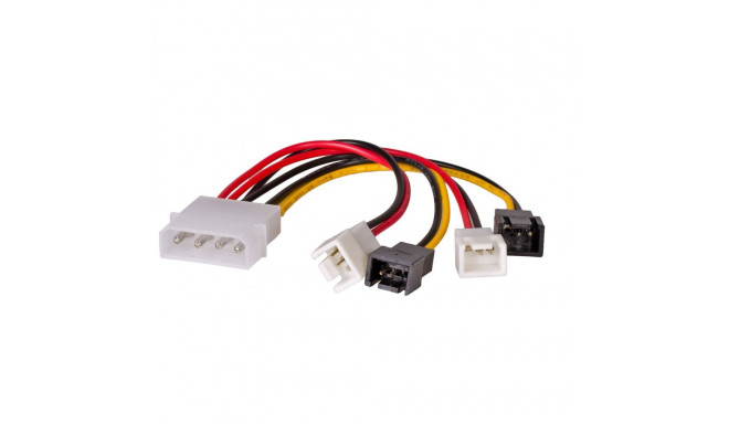 Adapter with cable Akyga AK-CA-34 Molex (m) | 2x 3 pin 12V (m) | 2x 3 pin 5V (m) 4x 15cm